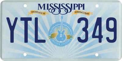 MS license plate YTL349