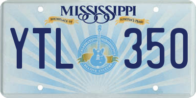 MS license plate YTL350