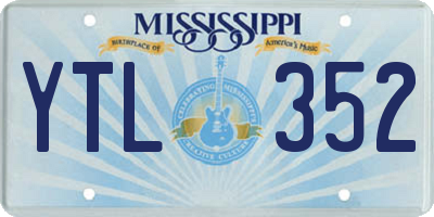 MS license plate YTL352