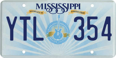 MS license plate YTL354