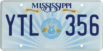 MS license plate YTL356