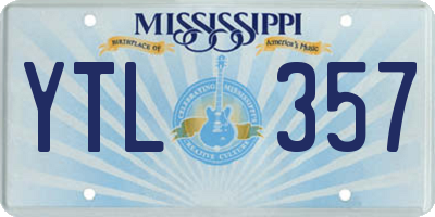 MS license plate YTL357