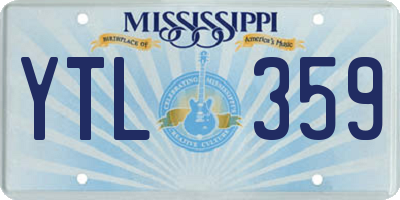 MS license plate YTL359