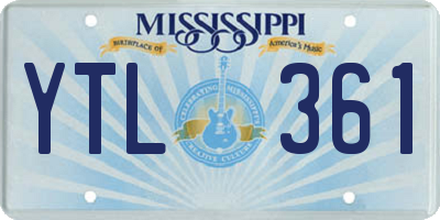 MS license plate YTL361