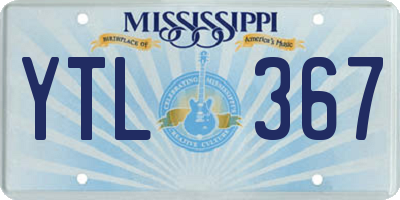MS license plate YTL367