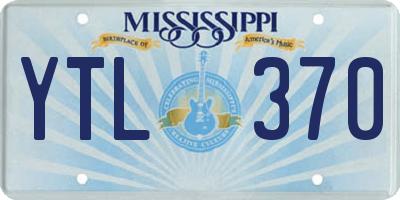 MS license plate YTL370