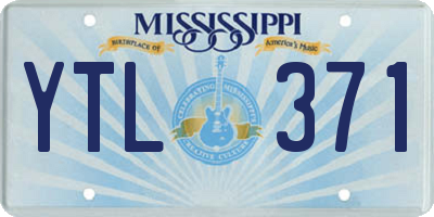 MS license plate YTL371
