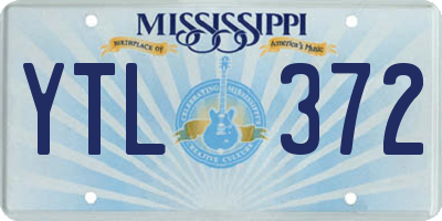 MS license plate YTL372