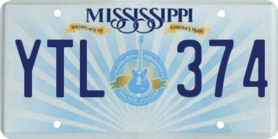 MS license plate YTL374