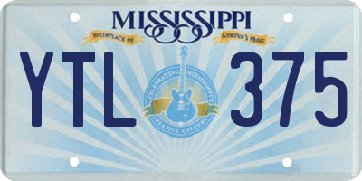 MS license plate YTL375