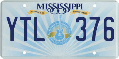 MS license plate YTL376