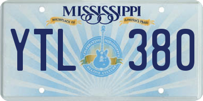 MS license plate YTL380