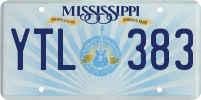 MS license plate YTL383
