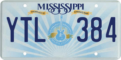 MS license plate YTL384
