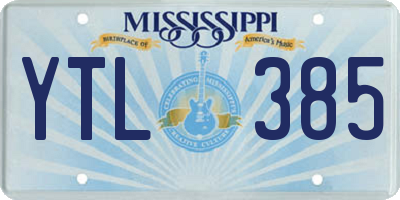 MS license plate YTL385