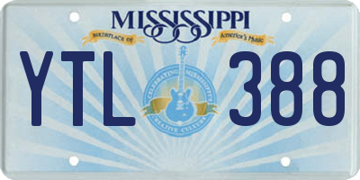 MS license plate YTL388