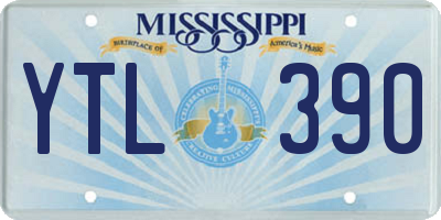 MS license plate YTL390