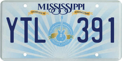MS license plate YTL391