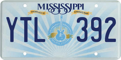 MS license plate YTL392