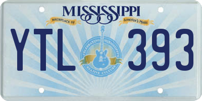MS license plate YTL393