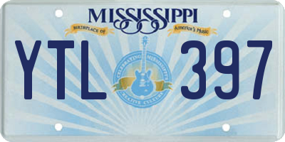 MS license plate YTL397