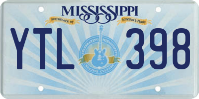 MS license plate YTL398