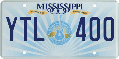 MS license plate YTL400