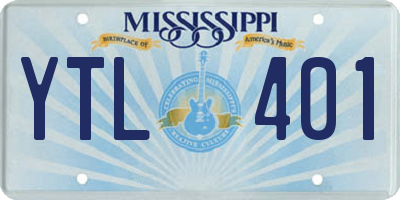 MS license plate YTL401
