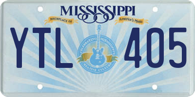 MS license plate YTL405