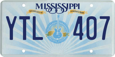 MS license plate YTL407