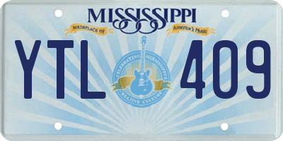 MS license plate YTL409