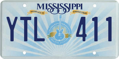 MS license plate YTL411