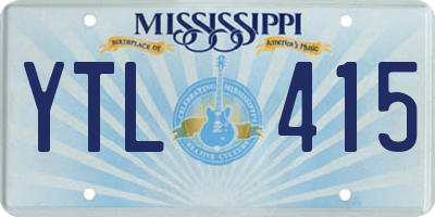 MS license plate YTL415