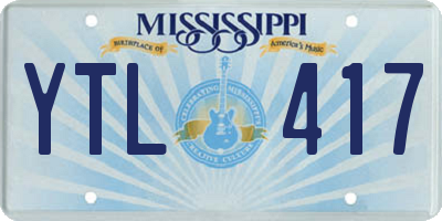 MS license plate YTL417