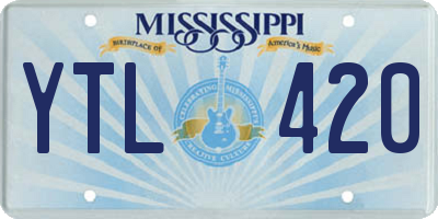 MS license plate YTL420