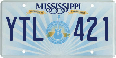 MS license plate YTL421