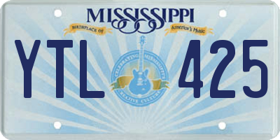 MS license plate YTL425