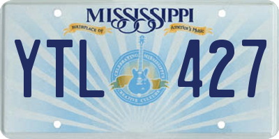MS license plate YTL427