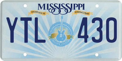 MS license plate YTL430