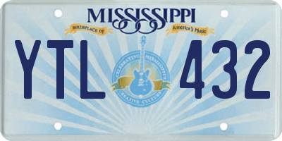 MS license plate YTL432