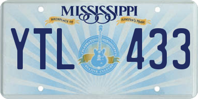 MS license plate YTL433