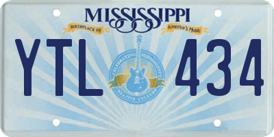 MS license plate YTL434