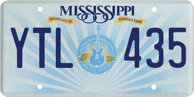 MS license plate YTL435