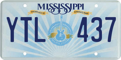MS license plate YTL437