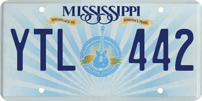 MS license plate YTL442