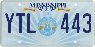 MS license plate YTL443