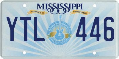 MS license plate YTL446
