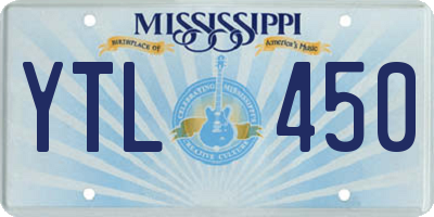 MS license plate YTL450