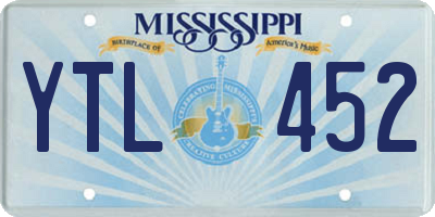MS license plate YTL452