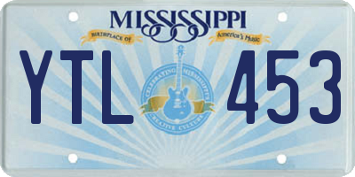 MS license plate YTL453